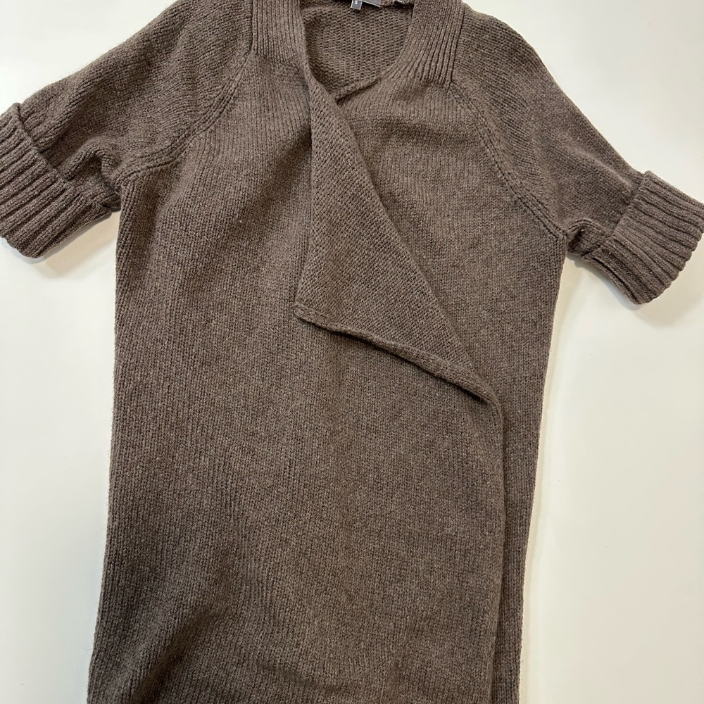 Cozy Vince designer wool Brown Women's Sweater cardigan